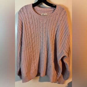 Hollister Cable Knit Sweater - Soft Pink